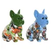 Декоративная фигура Home ESPRIT Синий Зеленый Разноцветный Пёс 9,5 X 13 X 16 CM (2 штук)