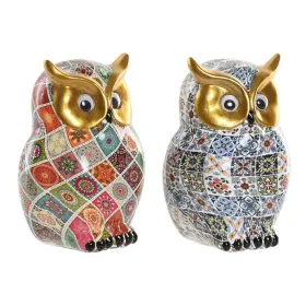 Dekoratīvās figūriņas Home ESPRIT Daudzkrāsains Bronza Pūce Vidusjūra (2 gb.)