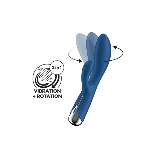 Dual Stimulation Vibe Satisfyer Spinning Rabbit 1 Blue