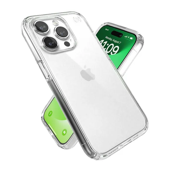 Speck Presidio Perfect-Clear - iPhone 15 Pro Case (Clear)