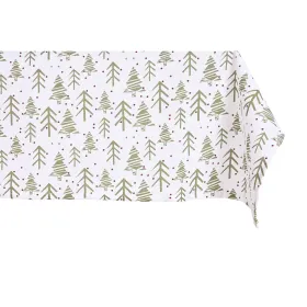Stain-proof resined tablecloth Home ESPRIT White Green Beige (5 Pieces)