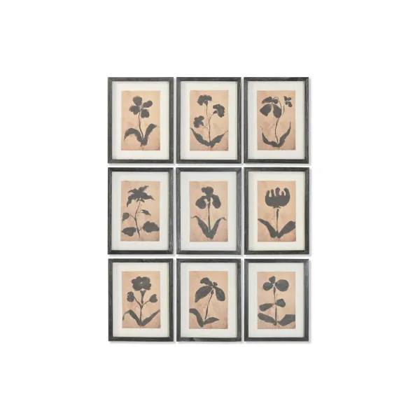 Paveikslas Home ESPRIT Stiklas Eglė 30 x 2 x 40 cm (9 vnt.)