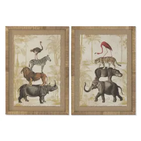 Картина Home ESPRIT Стеклянный Ель 50 x 2,5 x 70 cm (2 штук)