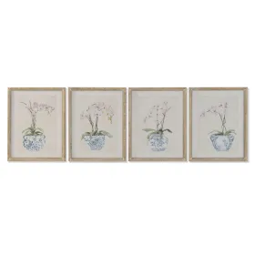Картина Home ESPRIT Стеклянный Ель 35 x 2,5 x 45 cm (4 штук)