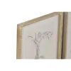 Maalaus Home ESPRIT Kristalli Kuusi 35 x 2,5 x 45 cm (4 osaa)