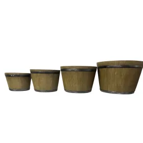 Kasvit Home ESPRIT Ruskea Magnesium Cottage (4 osaa)