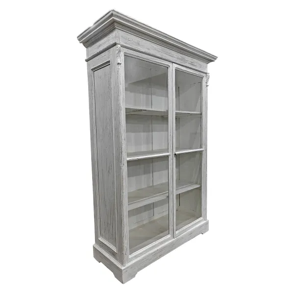 Vitriinistend Home ESPRIT Valge Mangopuit