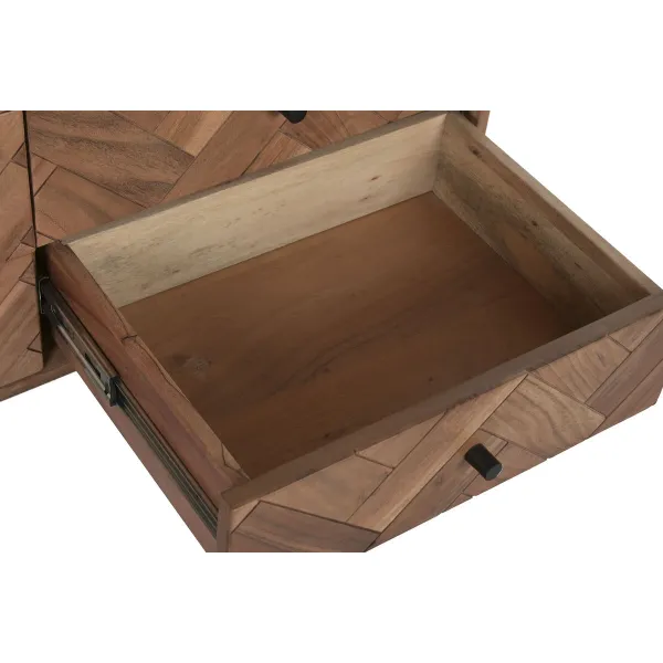 Дисплей-стенд Home ESPRIT Стеклянный древесина акации 100 x 40 x 185 cm