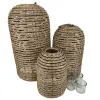 Подсвечник Home ESPRIT плетеный Стеклянный 40 x 40 x 83 cm