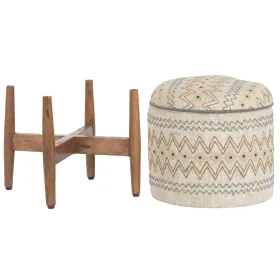 Footrest Home ESPRIT Beige Urban 40 x 40 x 52 cm