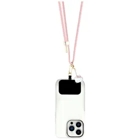 Hello Kitty Patch & Kitty Head Charm - Universal Phone Strap / Lanyard (Pink)