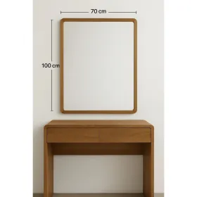 Sieninis veidrodis Home ESPRIT Ruda Natūralus Miesto 70 x 3 x 100 cm