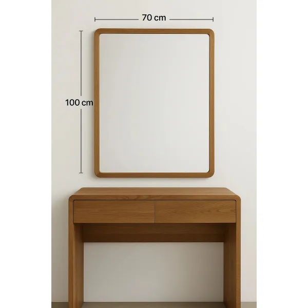 Настенное зеркало Home ESPRIT Коричневый Натуральный город 70 x 3 x 100 cm