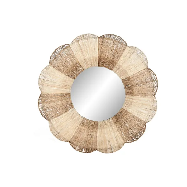Настенное зеркало Home ESPRIT Коричневый Натуральный Boho 87 X 8 X 87 CM