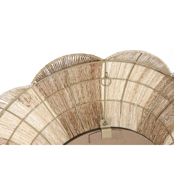 Настенное зеркало Home ESPRIT Коричневый Натуральный Boho 87 X 8 X 87 CM