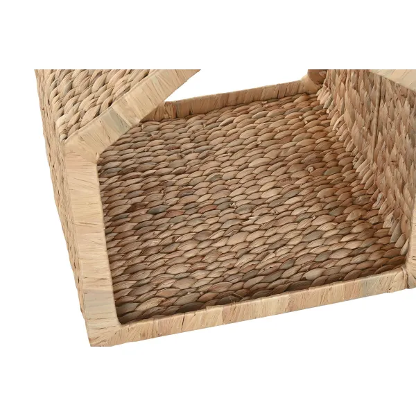 Gyvūnų lova Home ESPRIT Kreminė Natūralus Metalinis Vandens hiacintas 43 x 43 x 46 cm