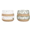 Декоративная корзина Home ESPRIT Белый Зеленый Натуральное волокно (2 штук)