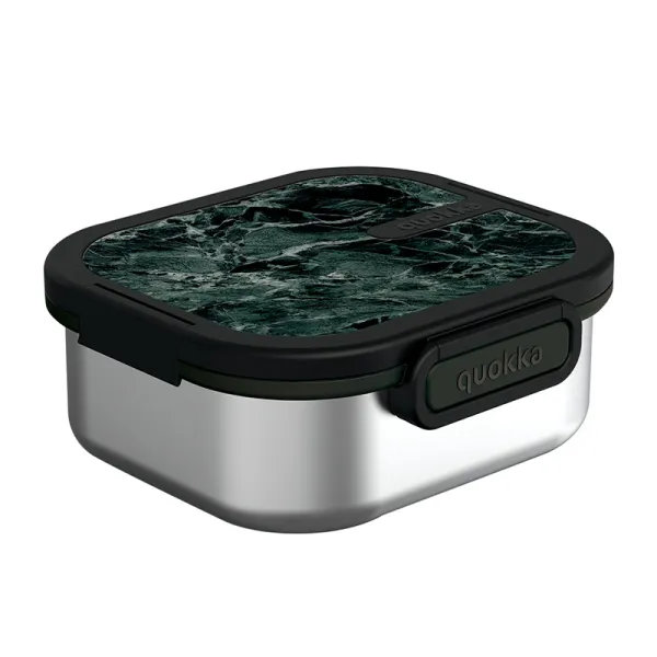 Quokka Kai - Stainless Steel Food Container/Lunchbox (Black Marble)