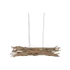 Ceiling Light Home ESPRIT Black Natural Wood Iron Teak 50 W