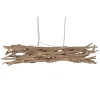 Ceiling Light Home ESPRIT Black Natural Wood Iron Teak 50 W