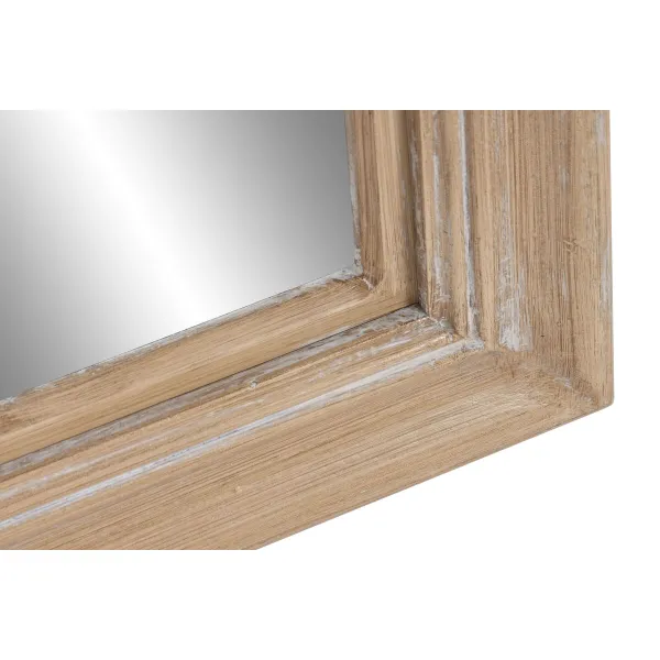 Wall mirror Home ESPRIT Natural Window Stripped 68 x 4 x 128 cm