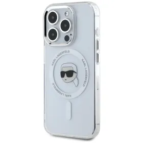 Karl Lagerfeld IML Metal Karl Head MagSafe - Case for iPhone 15 Pro Max (white)