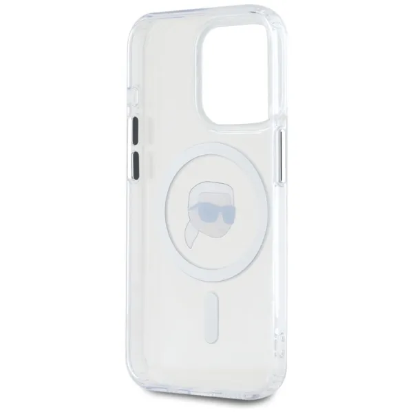 Karl Lagerfeld IML Metal Karl Head MagSafe - Case for iPhone 15 Pro Max (white)