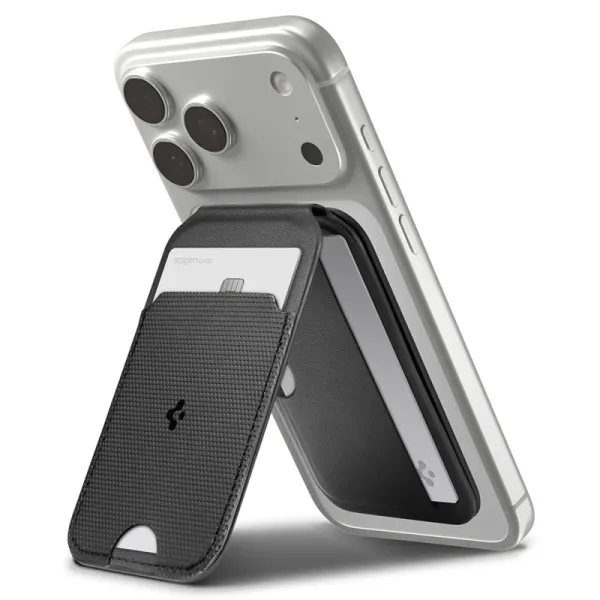 Spigen S314-2 Slim Fold Tripod MagSafe - Magnetic Wallet with Stand Function (Black)