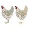 Decorative Figure Home ESPRIT Green Chicken (2 Units)