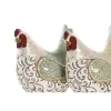 Decorative Figure Home ESPRIT Green Chicken (2 Units)
