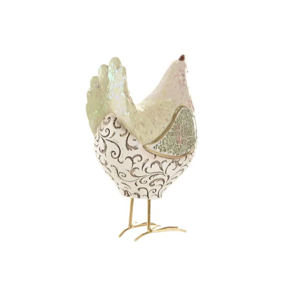 Decorative Figure Home ESPRIT Green Chicken (2 Units)