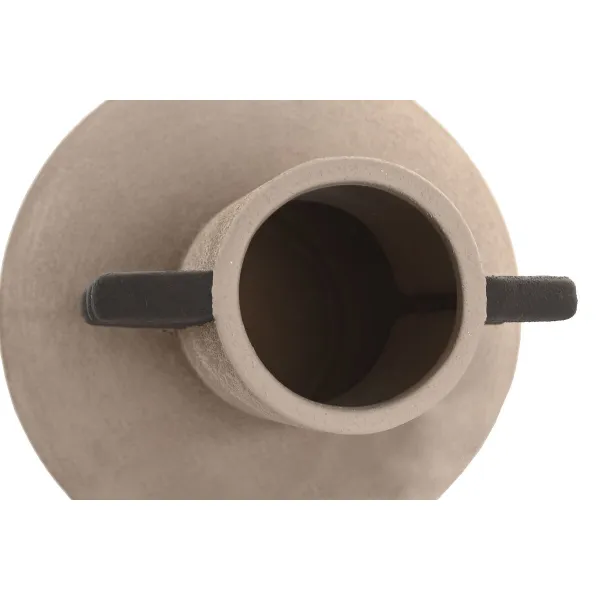 Vase Home ESPRIT Brown Grey Stoneware 18 x 18 x 29 cm