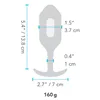 Anal plug B-Vibe Vibrating Snug 3 Blue (3,7 x 13,8 x 1 cm)