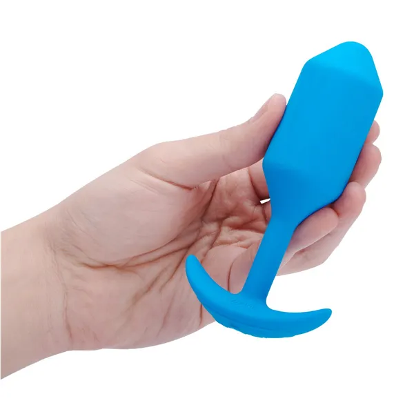 Anal plug B-Vibe Vibrating Snug 3 Blue (3,7 x 13,8 x 1 cm)