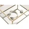 Dėžutė Home ESPRIT Auksinis Metalinis Stiklas