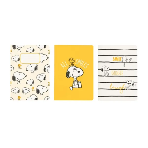 Snoopy - Set of A6 notebooks from the Lazy Days collection (3 pieces)