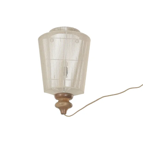 Sieninė lempa Home ESPRIT Ruda Rusvai gelsva 60 W Natūralus Miesto 220 V 34 X 18 X 55 CM