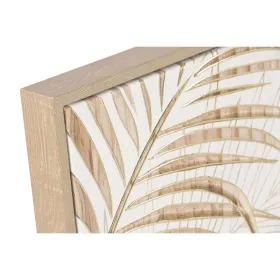 Полотно Home ESPRIT Белый Натуральный павлин Тропический 100 x 5 x 100 cm (2 штук)