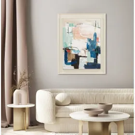 Полотно Home ESPRIT Синий Белый Абстракция город 114 X 6 X 143,5 CM