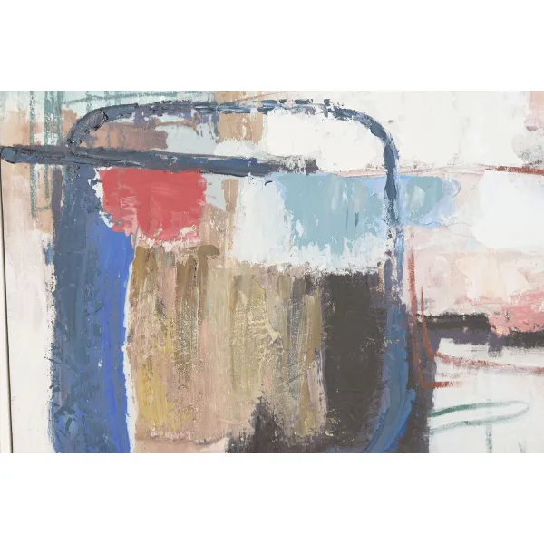Kangas Home ESPRIT Sininen Valkoinen Abstrakti Kaupunki 114 X 6 X 143,5 CM