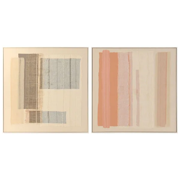 Maalaus Home ESPRIT Mäntypuu 102 x 4,5 x 102 cm (2 osaa)
