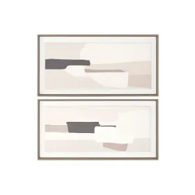 Полотно Home ESPRIT Белый Бежевый Абстракция город 100 x 4 x 50 cm (2 штук)