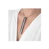 Bullet Vibrator Le Wand Necklace Pendant Silver