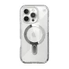Speck Presidio Perfect-Clear Grip ClickLock & MagSafe - iPhone 16 Pro Case (Clear / Chrome Finish / Serene Silver)