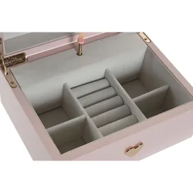 Шкатулка Home ESPRIT Розовый Деревянный Зеркало