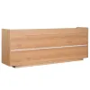 Sivupöytä Home ESPRIT Luonnollinen Puu MDF 200 X 40 X 75 CM