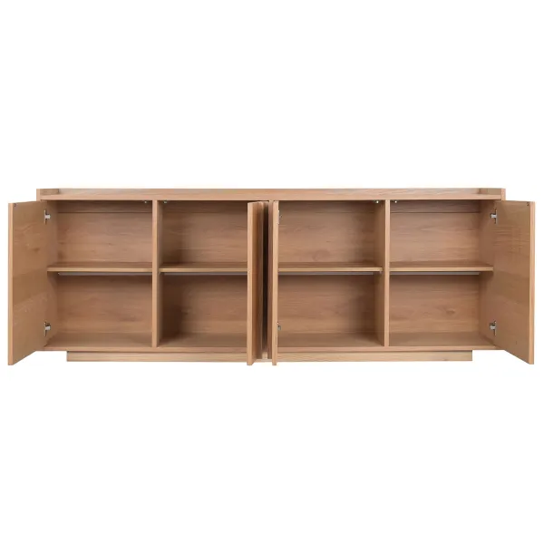 Sivupöytä Home ESPRIT Luonnollinen Puu MDF 200 X 40 X 75 CM