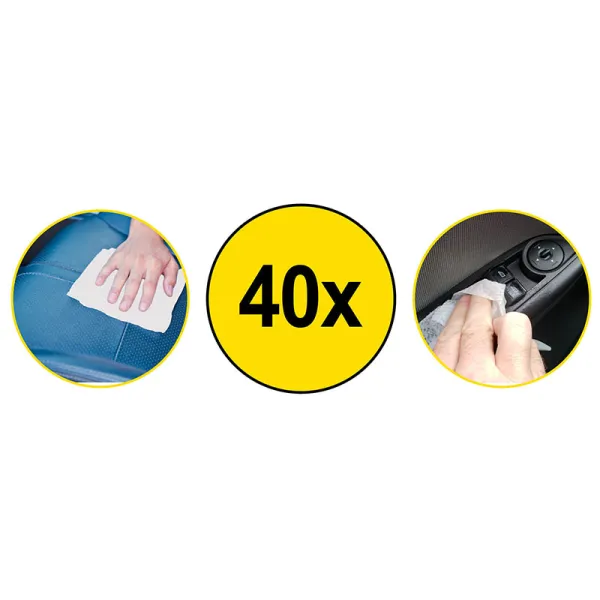 Dunlop - moist wipes for car cockpit care (40 pcs.)