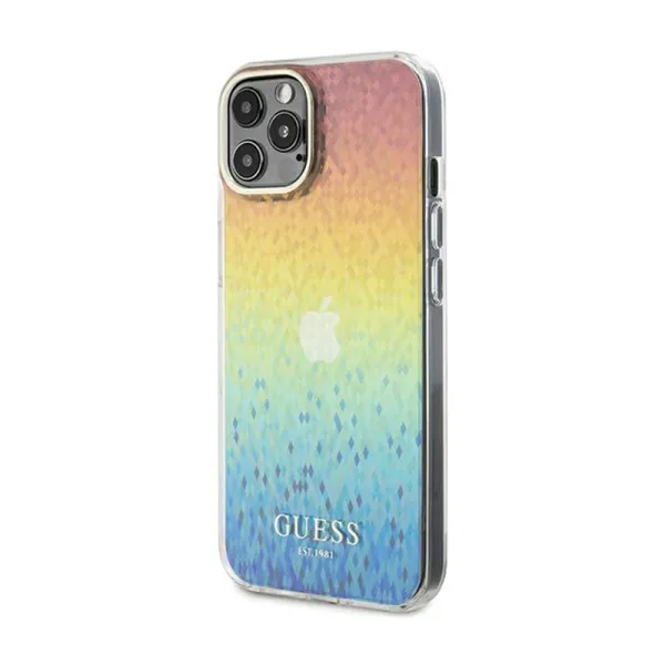 Guess IML Faceted Mirror Disco Iridescent - Case for iPhone 12 / iPhone 12 Pro (Iridescent)