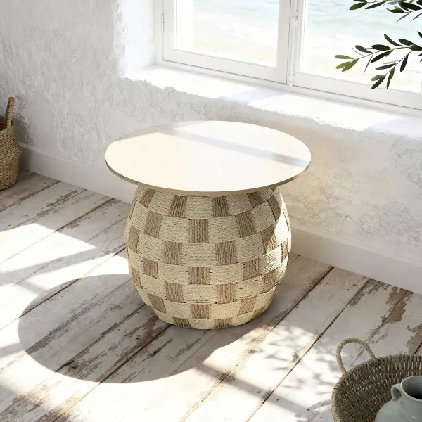 Вспомогательный стол Home ESPRIT Натуральный 60 x 60 x 48 cm